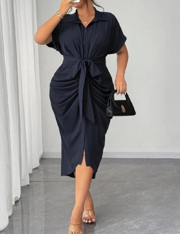 Rochie medie SHEIN CURVE, bleumarin