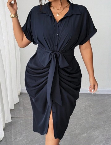 Rochie medie SHEIN CURVE, bleumarin