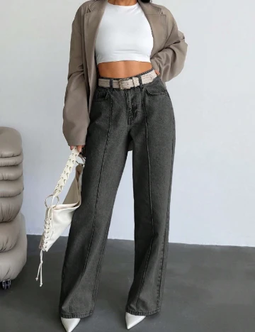 Blugi SHEIN, gri inchis