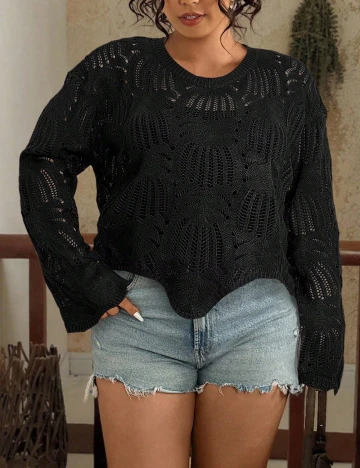 Bluza SHEIN CURVE, negru