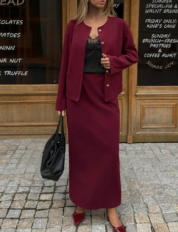 Compleu SHEIN, visiniu