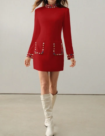 Rochie scurta Anewsta, rosu