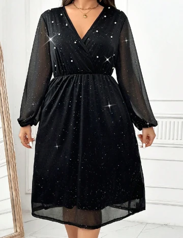 Rochie medie SHEIN CURVE, negru