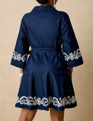 Rochie scurta SHEIN CURVE, bleumarin