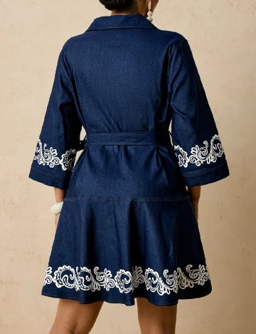 Rochie scurta SHEIN CURVE, bleumarin