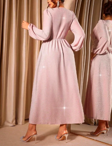 Rochie lunga SHEIN CURVE, roz