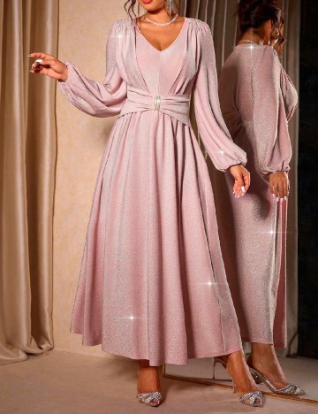 Rochie lunga SHEIN CURVE, roz