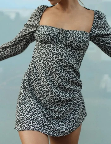 Rochie scurta Zara, animal print