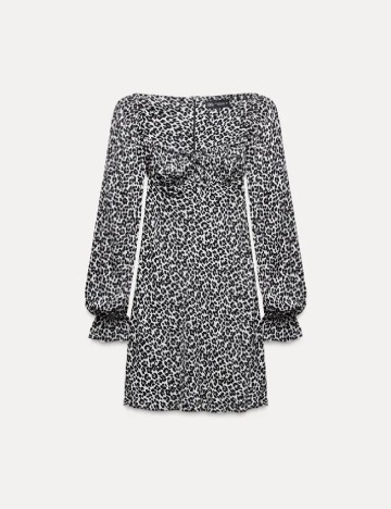 Rochie scurta Zara, animal print