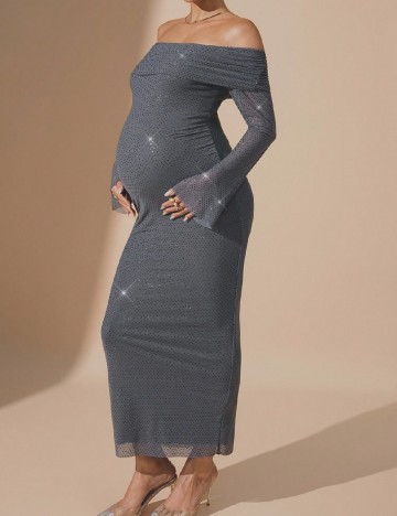 
						Rochie lunga SHEIN Maternity, gri