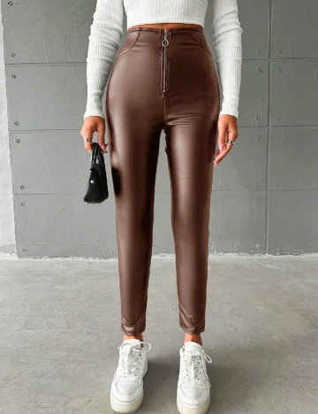 Pantaloni SHEIN, maro