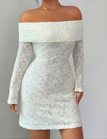 Rochie scurta SHEIN, ecru