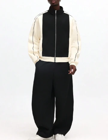 Bluza SHEIN, negru/crem