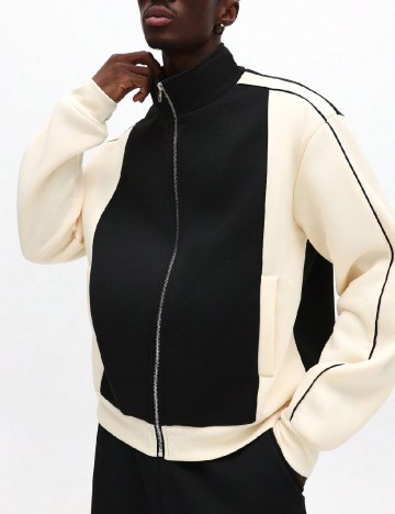 Bluza SHEIN, negru/crem