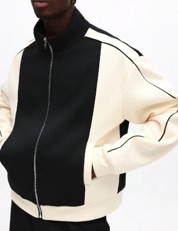 Bluza SHEIN, negru/crem