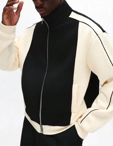 Bluza SHEIN, negru/crem