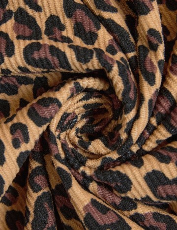 Rochie scurta SHEIN CURVE, animal print/negru