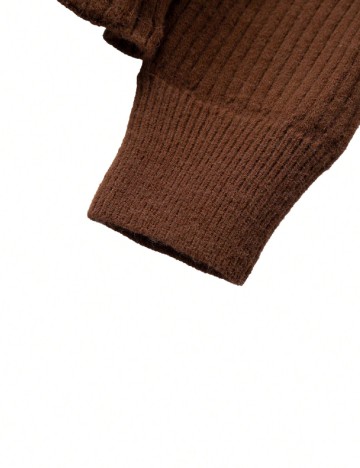 Cardigan SHEIN CURVE, maro