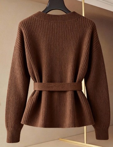 Cardigan SHEIN CURVE, maro