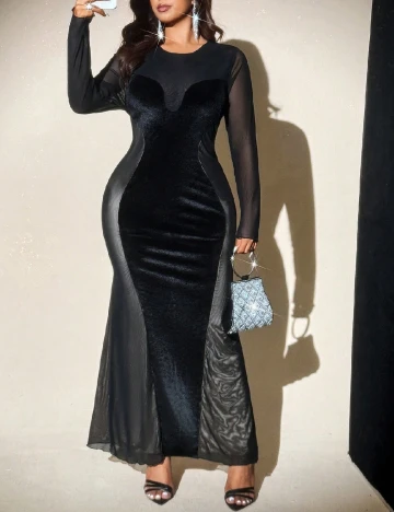 Rochie lunga SHEIN CURVE, negru