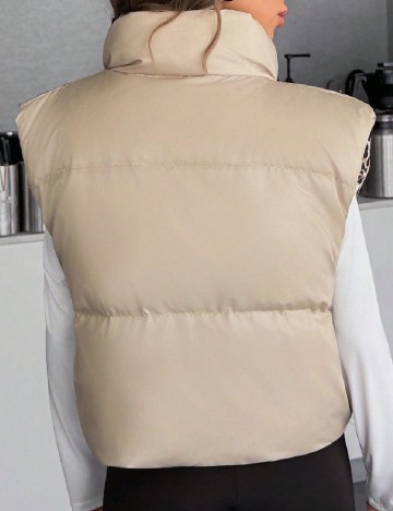 Vesta Reversibilia SHEIN, animal print/bej