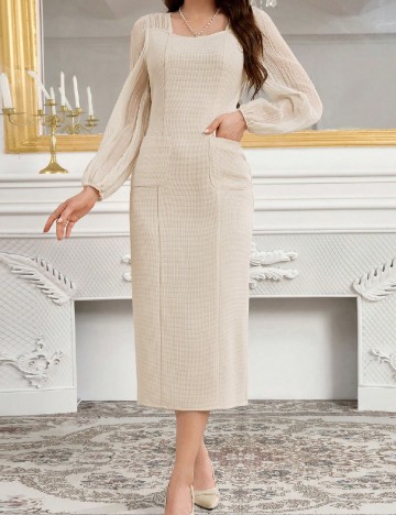 
						Rochie medie SHEIN, crem