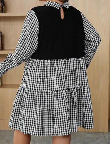 Rochie scurta SHEIN CURVE, negru/alb