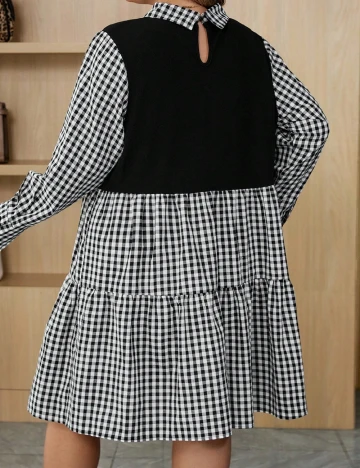 Rochie scurta SHEIN CURVE, negru/alb