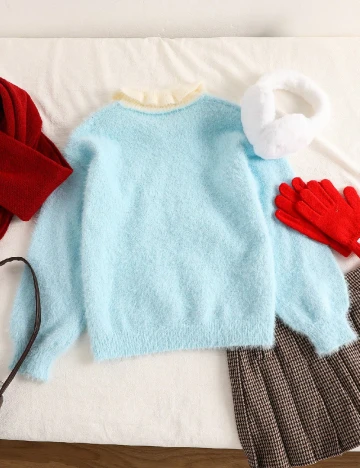 Pulover Shein Kids, albastru