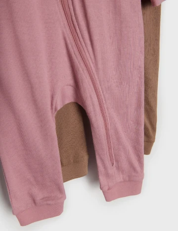 Set salopete 2 bucati Sinsay, roz/maro