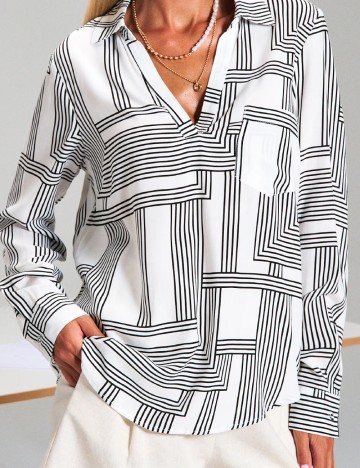 
						Bluza Sinsay, alb/negru