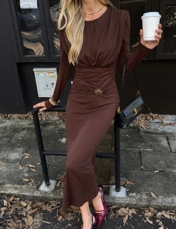 Rochie lunga SHEIN, maro