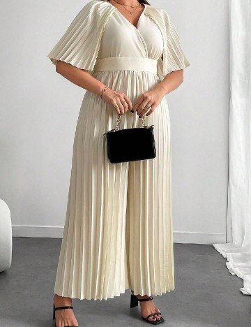 Salopeta SHEIN CURVE, ecru