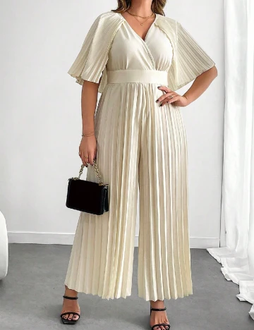 Salopeta SHEIN CURVE, ecru