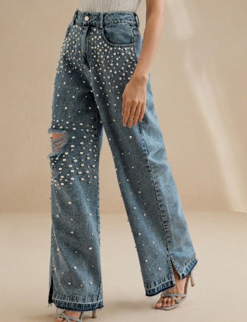 
						Blugi SHEIN, albastru