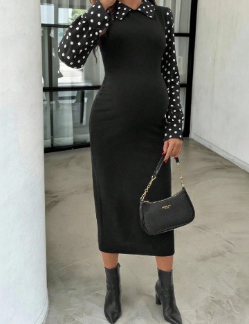 Rochie medie SHEIN Maternity, negru