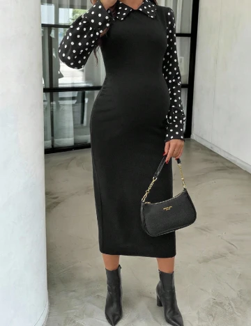 Rochie medie SHEIN Maternity, negru