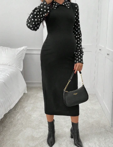 Rochie medie SHEIN Maternity, negru