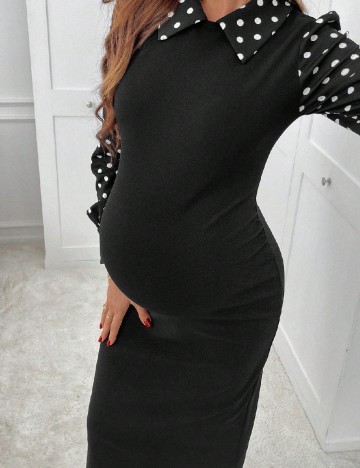 Rochie medie SHEIN Maternity, negru