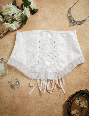 Corset SHEIN CURVE, alb