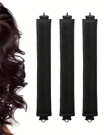 Set ondulatoare fără caldura 3 bucati SHEIN, negru