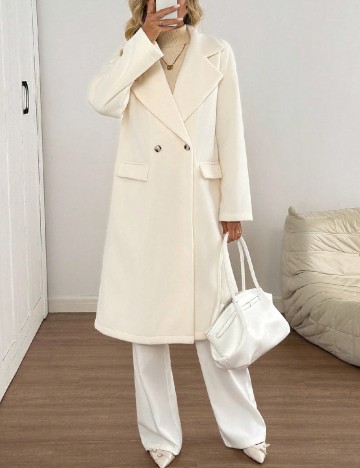 
						Palton SHEIN, ecru