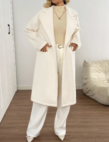 Palton SHEIN, ecru