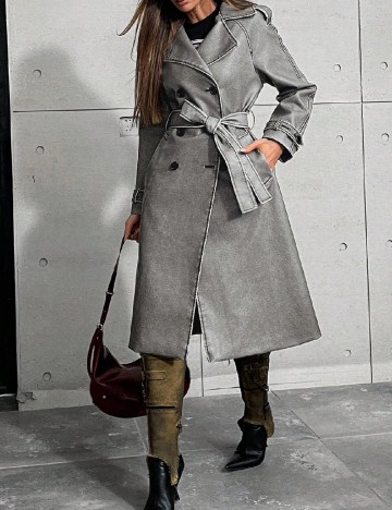 
						Palton Aveloria, gri