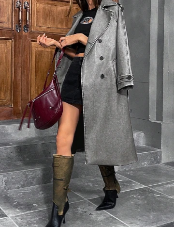 Palton Aveloria, gri