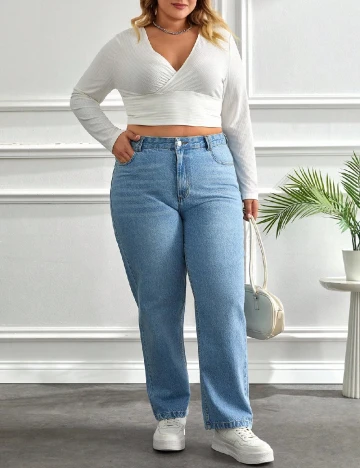 Blugi SHEIN CURVE, albastru