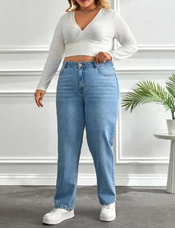 Blugi SHEIN CURVE, albastru