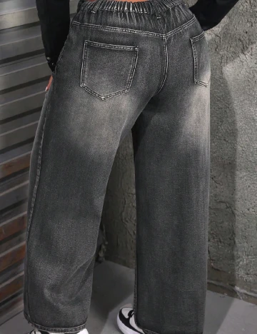 Blugi SHEIN CURVE, gri inchis