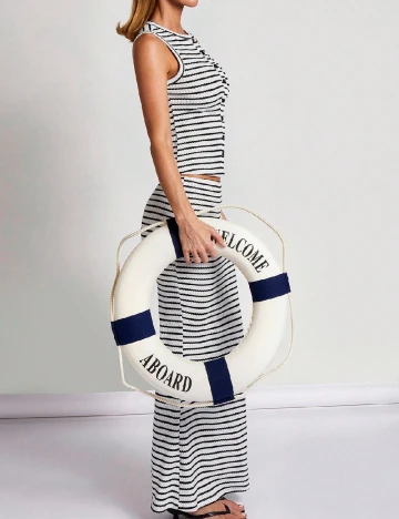 Compleu Cosmina, alb/negru