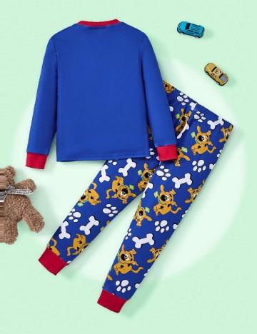 Pijama Shein Kids, albastru